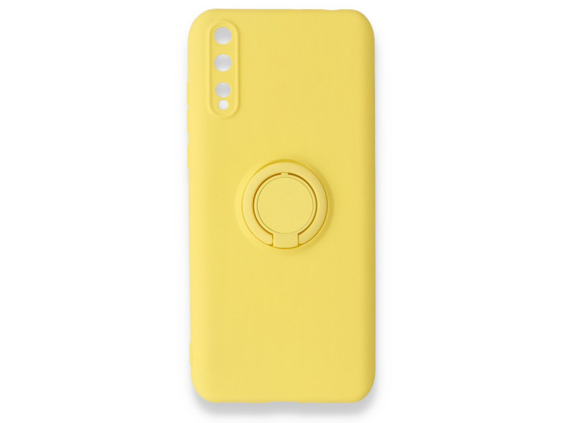 Newface Huawei P Smart S Kılıf Viktor Yüzüklü Silikon - Sarı