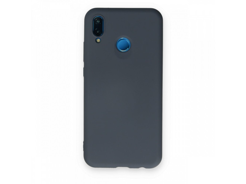 Newface Huawei P20 Lite Kılıf Nano içi Kadife Silikon - Gri