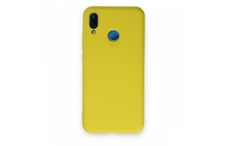 Newface Huawei P20 Lite Kılıf Nano içi Kadife Silikon - Sarı