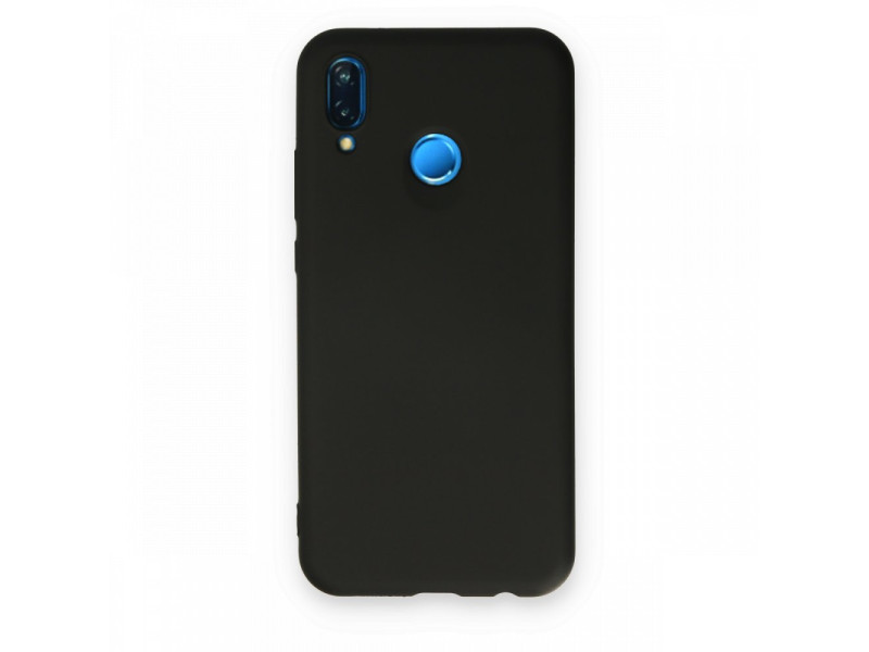 Newface Huawei P20 Lite Kılıf Nano içi Kadife Silikon - Siyah