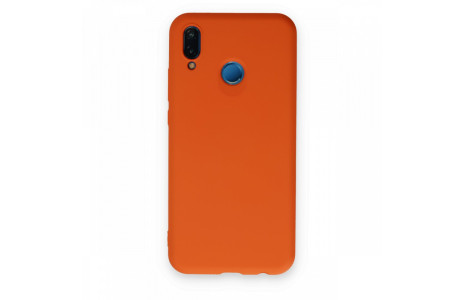 Newface Huawei P20 Lite Kılıf Nano içi Kadife Silikon - Turuncu