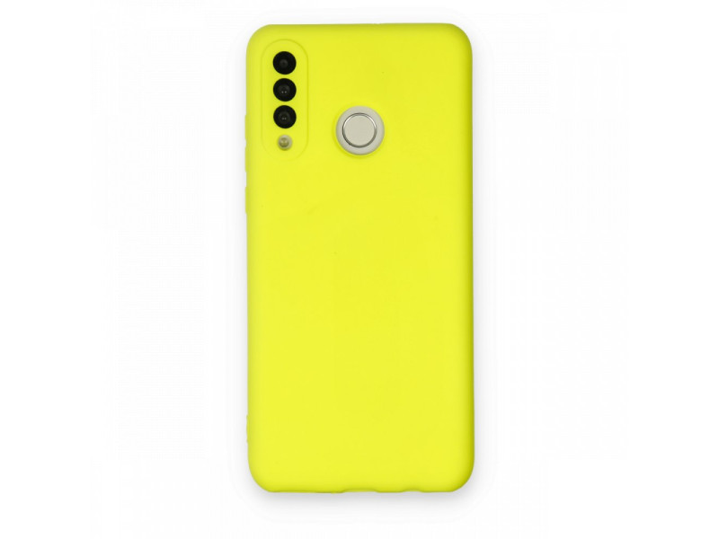 Newface Huawei P30 Lite Kılıf Nano içi Kadife Silikon - Sarı