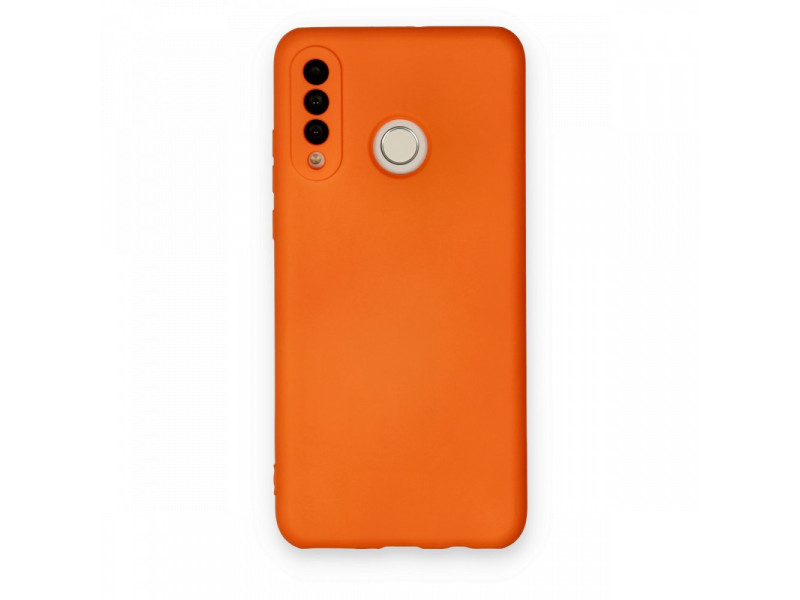 Newface Huawei P30 Lite Kılıf Nano içi Kadife Silikon - Turuncu
