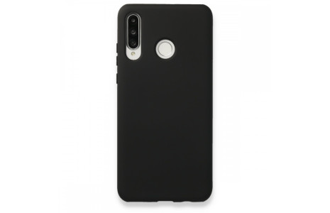 Newface Huawei P30 Lite Kılıf Nano içi Kadife Silikon - Siyah