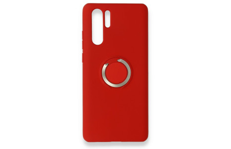 Newface Huawei P30 Pro Kılıf Viktor Yüzüklü Silikon - Kırmızı