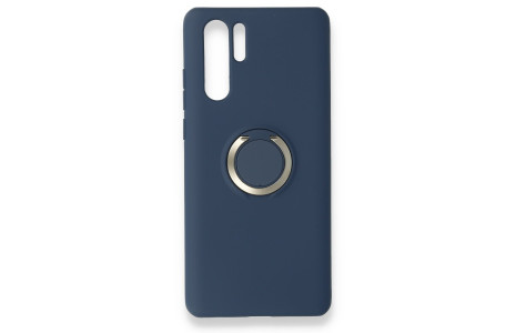 Newface Huawei P30 Pro Kılıf Viktor Yüzüklü Silikon - Lacivert