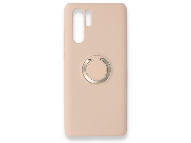 Newface Huawei P30 Pro Kılıf Viktor Yüzüklü Silikon - Pudra