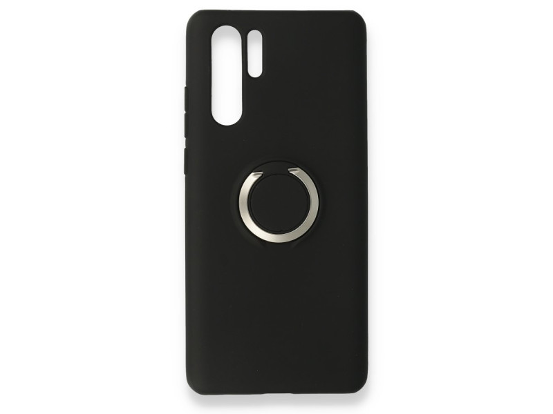 Newface Huawei P30 Pro Kılıf Viktor Yüzüklü Silikon - Siyah