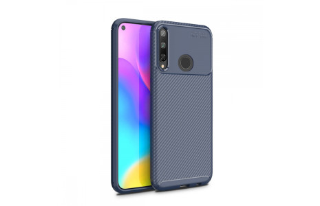 Newface Huawei P40 Lite E Kılıf Focus Karbon Silikon - Lacivert