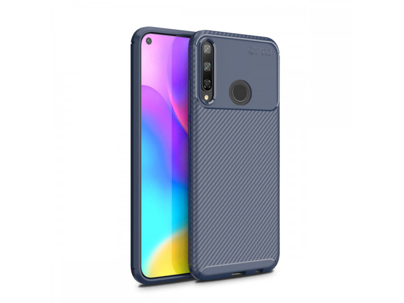 Newface Huawei P40 Lite E Kılıf Focus Karbon Silikon - Lacivert