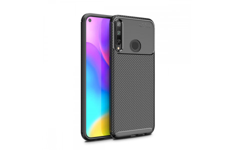 Newface Huawei P40 Lite E Kılıf Focus Karbon Silikon - Siyah