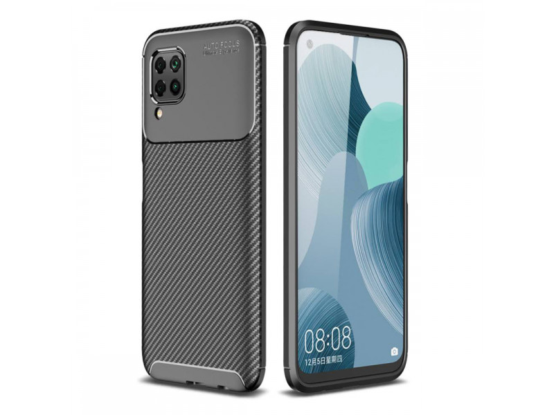 Newface Huawei P40 Lite Kılıf Focus Karbon Silikon - Siyah