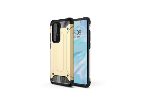 Newface Huawei P40 Pro Kılıf Tank Silikon Kapak - Gold