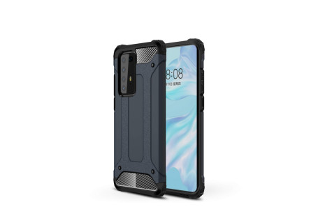 Newface Huawei P40 Pro Kılıf Tank Silikon Kapak - Lacivert