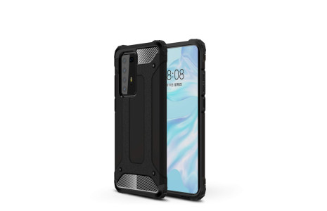 Newface Huawei P40 Pro Kılıf Tank Silikon Kapak - Siyah