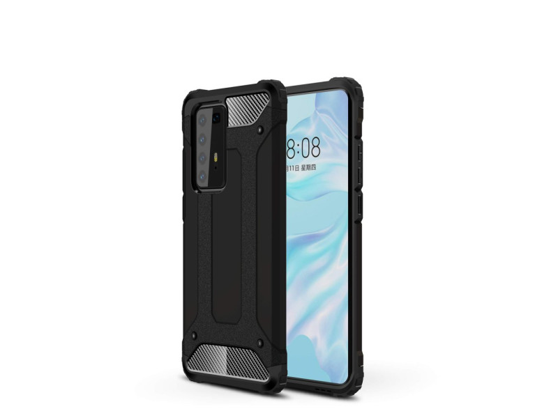 Newface Huawei P40 Pro Kılıf Tank Silikon Kapak - Siyah