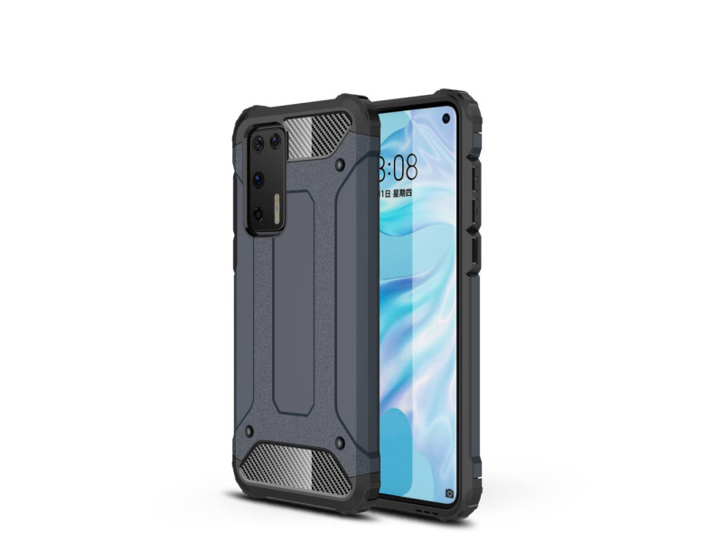 Newface Huawei P40 Kılıf Tank Silikon Kapak - Lacivert