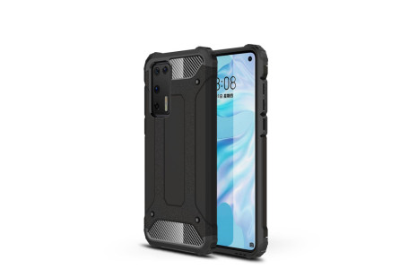 Newface Huawei P40 Kılıf Tank Silikon Kapak - Siyah