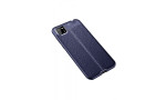 Newface Huawei Y5P Kılıf Focus Derili Silikon - Lacivert