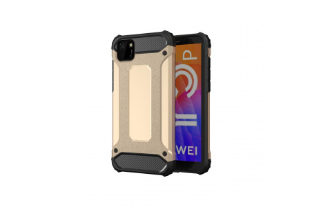 Newface Huawei Y5P Kılıf Tank Silikon Kapak - Gold