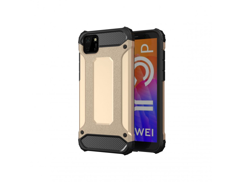 Newface Huawei Y5P Kılıf Tank Silikon Kapak - Gold