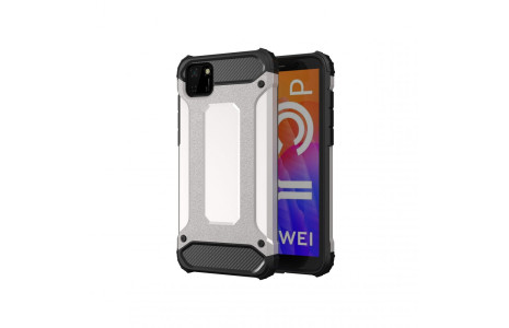Newface Huawei Y5P Kılıf Tank Silikon Kapak - Gümüş