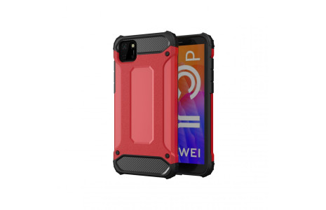 Newface Huawei Y5P Kılıf Tank Silikon Kapak - Kırmızı