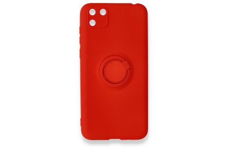 Newface Huawei Y5P Kılıf Viktor Yüzüklü Silikon - Kırmızı