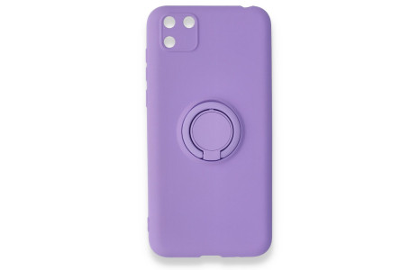 Newface Huawei Y5P Kılıf Viktor Yüzüklü Silikon - Mor