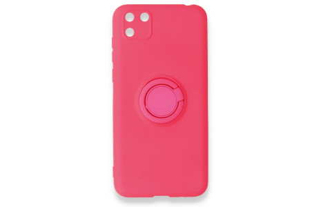 Newface Huawei Y5P Kılıf Viktor Yüzüklü Silikon - Pembe