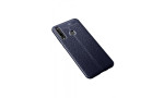 Newface Huawei Y6P Kılıf Focus Derili Silikon - Lacivert