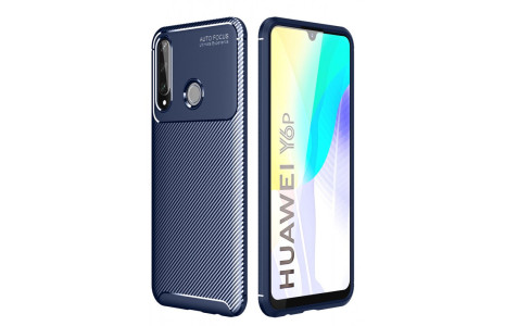 Newface Huawei Y6P Kılıf Focus Karbon Silikon - Lacivert