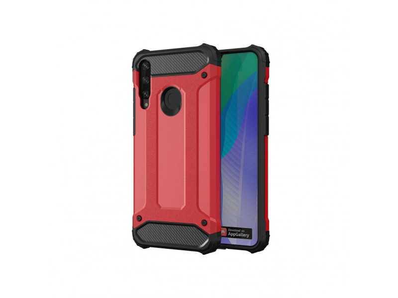 Newface Huawei Y6P Kılıf Tank Silikon Kapak - Kırmızı
