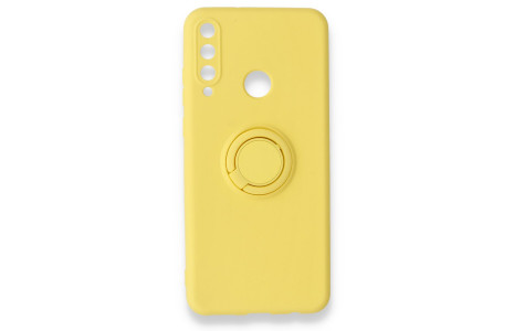 Newface Huawei Y6P Kılıf Viktor Yüzüklü Silikon - Sarı