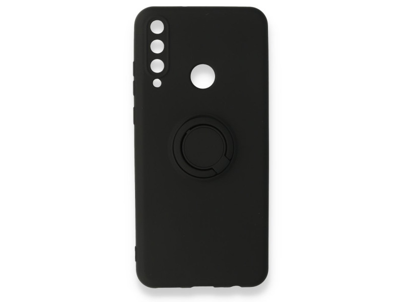 Newface Huawei Y6P Kılıf Viktor Yüzüklü Silikon - Siyah