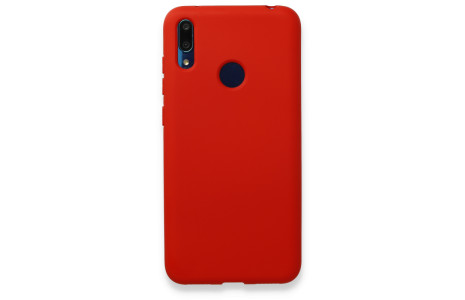Newface Huawei Y7 2019 Kılıf Nano içi Kadife Silikon - Kırmızı