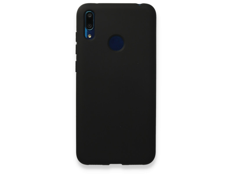 Newface Huawei Y7 2019 Kılıf Nano içi Kadife Silikon - Siyah