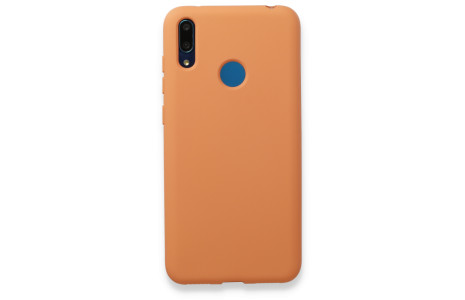 Newface Huawei Y7 2019 Kılıf Nano içi Kadife Silikon - Turuncu