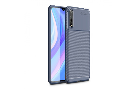 Newface Huawei Y8P Kılıf Focus Karbon Silikon - Lacivert