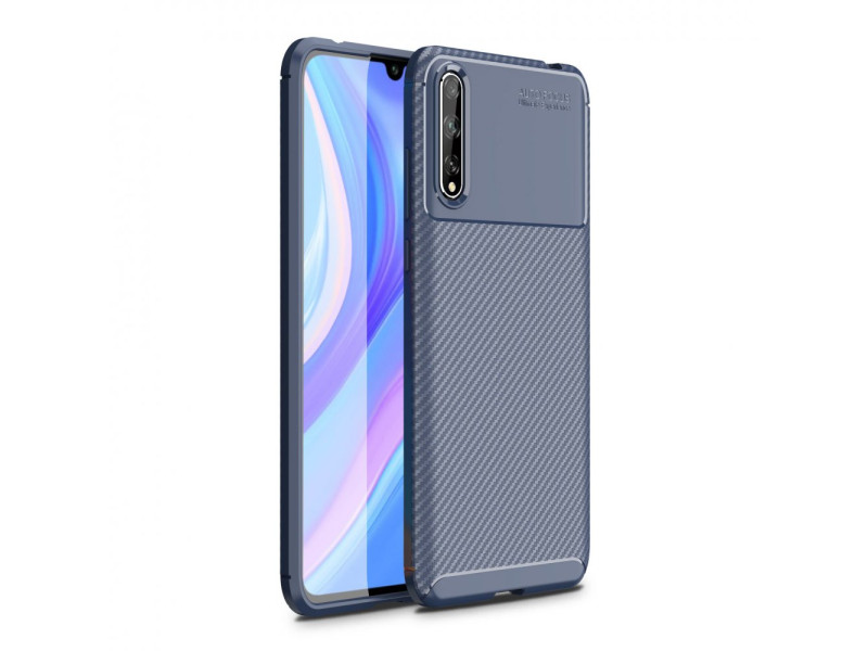 Newface Huawei Y8P Kılıf Focus Karbon Silikon - Lacivert