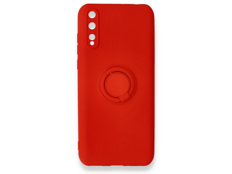 Newface Huawei Y8P Kılıf Viktor Yüzüklü Silikon - Kırmızı