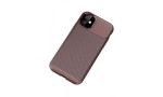 Newface iPhone 11 Kılıf Focus Karbon Silikon - Kahverengi