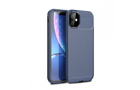 Newface iPhone 11 Kılıf Focus Karbon Silikon - Lacivert