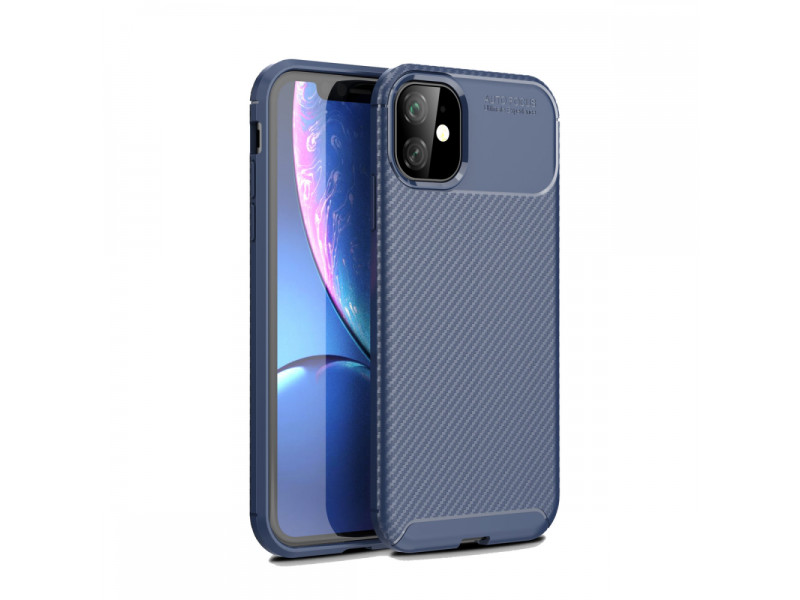 Newface iPhone 11 Kılıf Focus Karbon Silikon - Lacivert