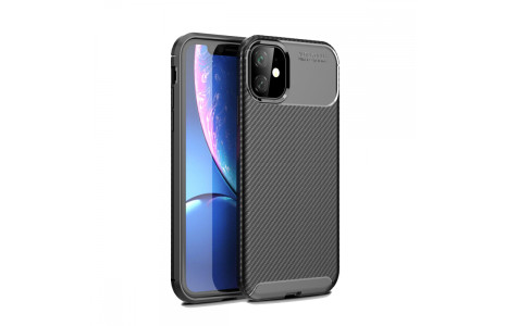 Newface iPhone 11 Kılıf Focus Karbon Silikon - Siyah