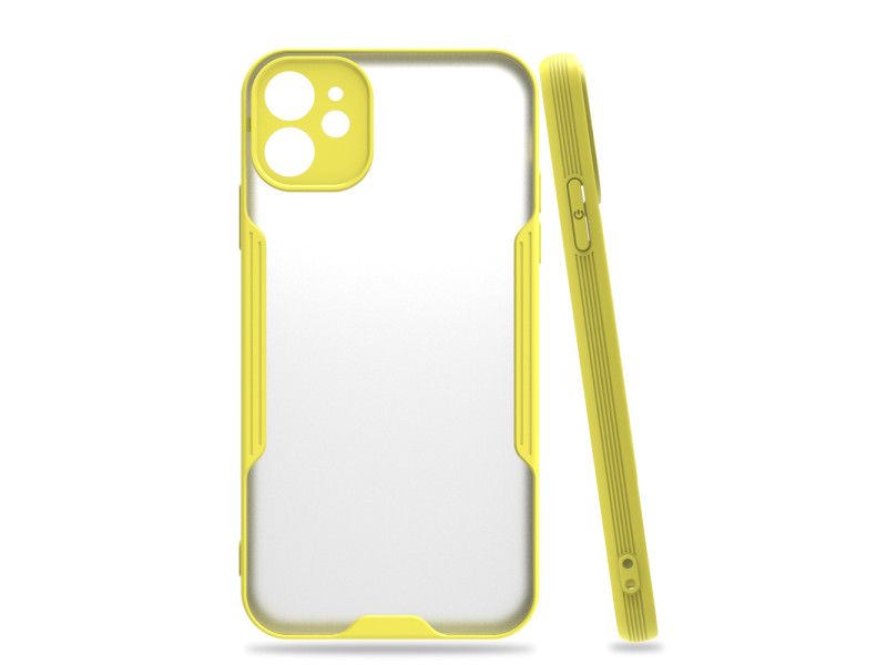 Newface iPhone 11 Kılıf Platin Silikon - Sarı