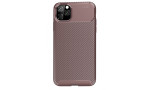 Newface iPhone 11 Pro Kılıf Focus Karbon Silikon - Kahverengi