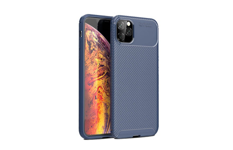 Newface iPhone 11 Pro Kılıf Focus Karbon Silikon - Lacivert