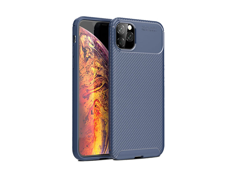 Newface iPhone 11 Pro Kılıf Focus Karbon Silikon - Lacivert