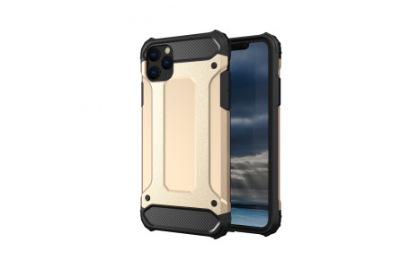 Newface iPhone 11 Pro Max Kılıf Tank Silikon Kapak - Gold